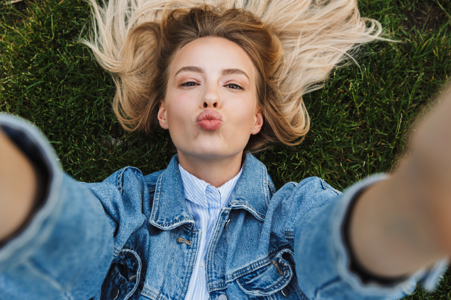 Girl taking a selfie 